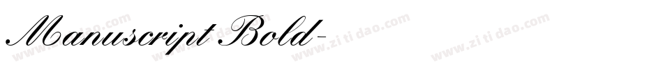 Manuscript Bold字体转换